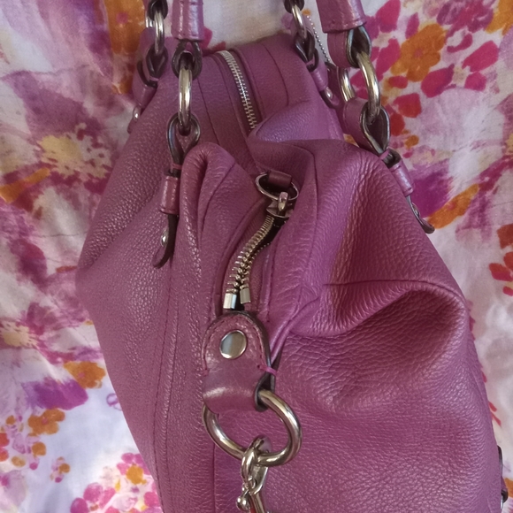 Coach Vintage Alexandra Purple Berry Leather Satchel/Shoulder Bag - Picture 3 of 14